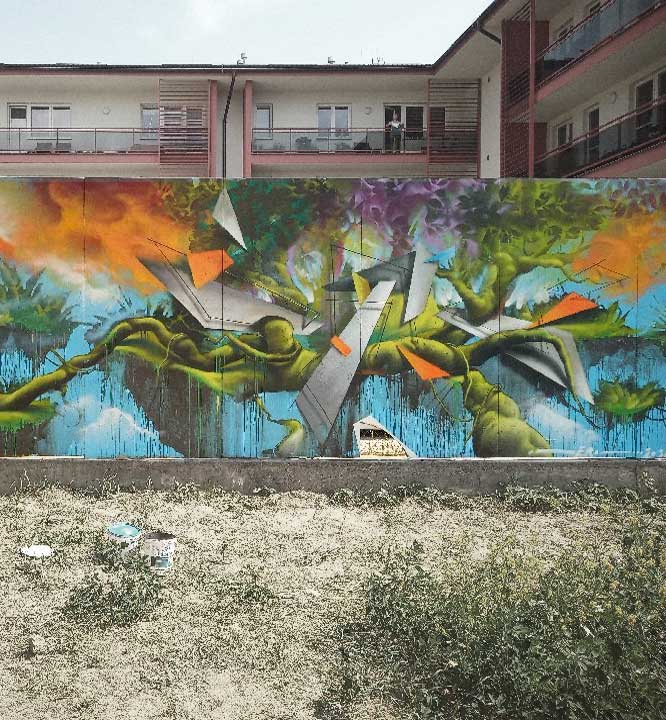 Graffiti, legal, sídliště, Kroměříž