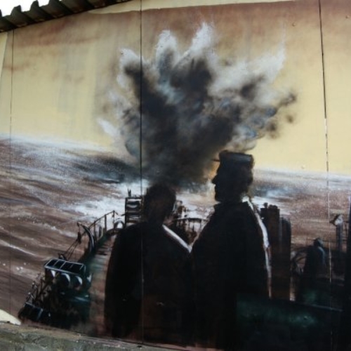 Graffiti streetart - válka